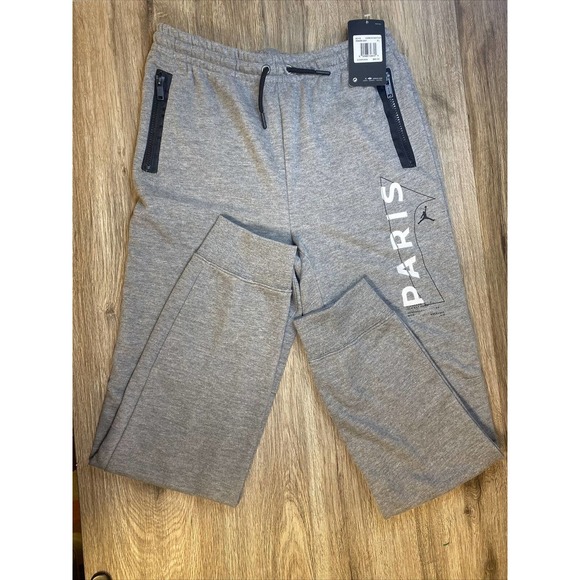 Nike Air Jordan PSG Paris Saint Germain Sweats Joggers 95B469-GEH Gray BOYS XL - Picture 13 of 16